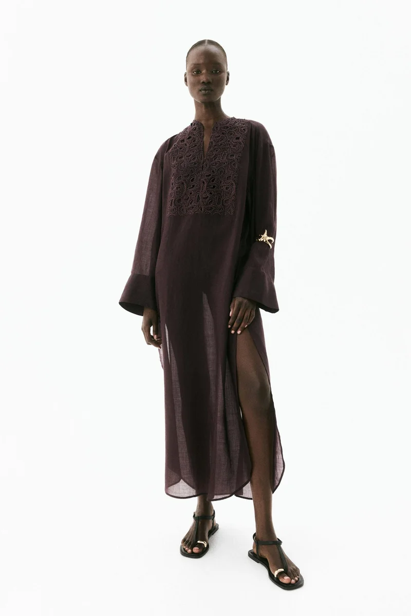 H&M Ramie kaftan dress