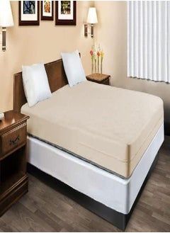 Gilbins 100% Natural Cotton Fleetwood Cotton Mattress Cover, Zips Around The Mattress 