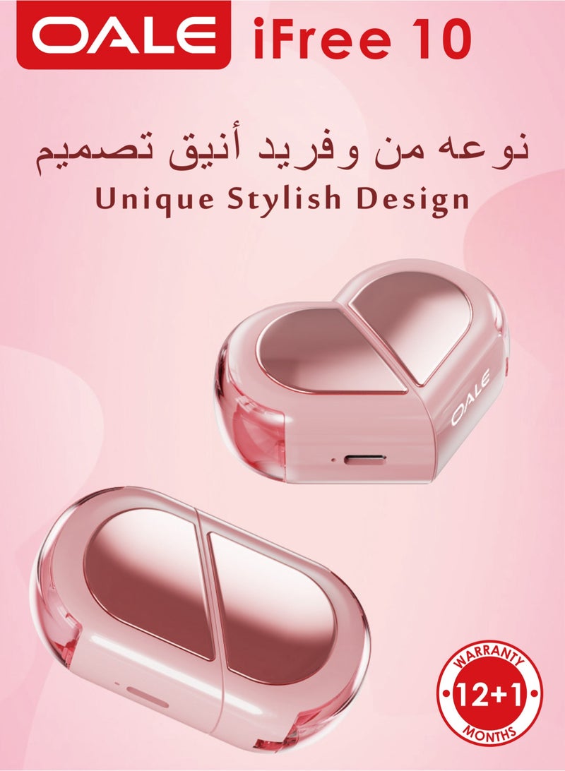 OALE iFree 10 TWS Earbuds, 30H Playtime, ENC Noise Cancellation, Touch Sensor Control, Unique Design, Bluetooth 5.3, Type-C Charging Case - Image 2