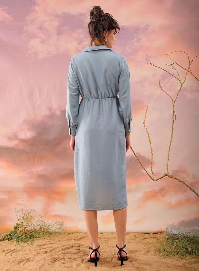 Freehand  Women Regular Fit Casual Solid Wrap Dress for Women | Best Price UAE