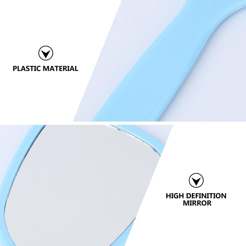 8pcs Handheld Pocket Mirrors Candy Colors Single-Sided Makeup Mirrors Portable Mini Cosmetic for Women Travel in Green Purple Pink Sky Blue - Image 3