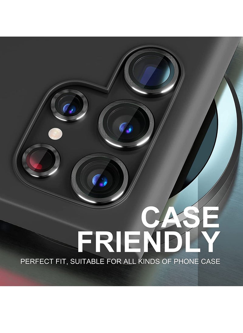 Wtech - Samsung Galaxy S24 Ultra 5G 2024 Premium Camera Lens Film Protector Shield (MLHICR) - Clear/Black - Image 1