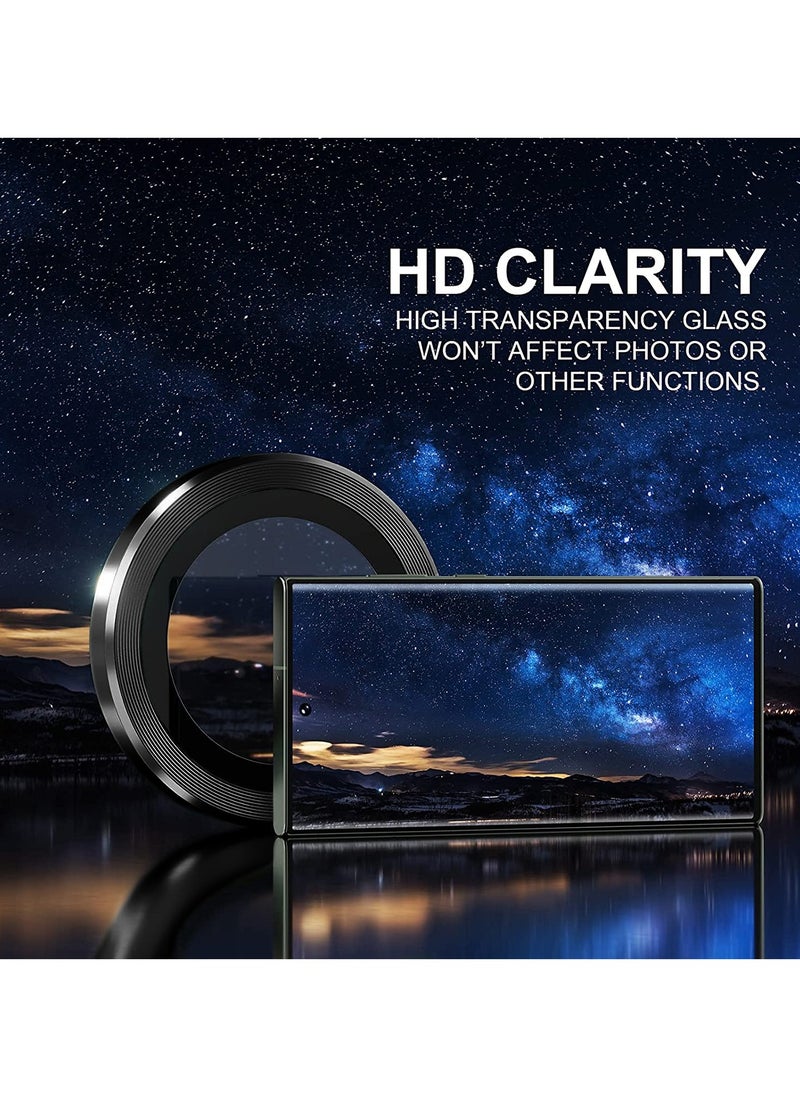 Wtech - Samsung Galaxy S24 Ultra 5G 2024 Premium Camera Lens Film Protector Shield (MLHICR) - Clear/Black - Image 1