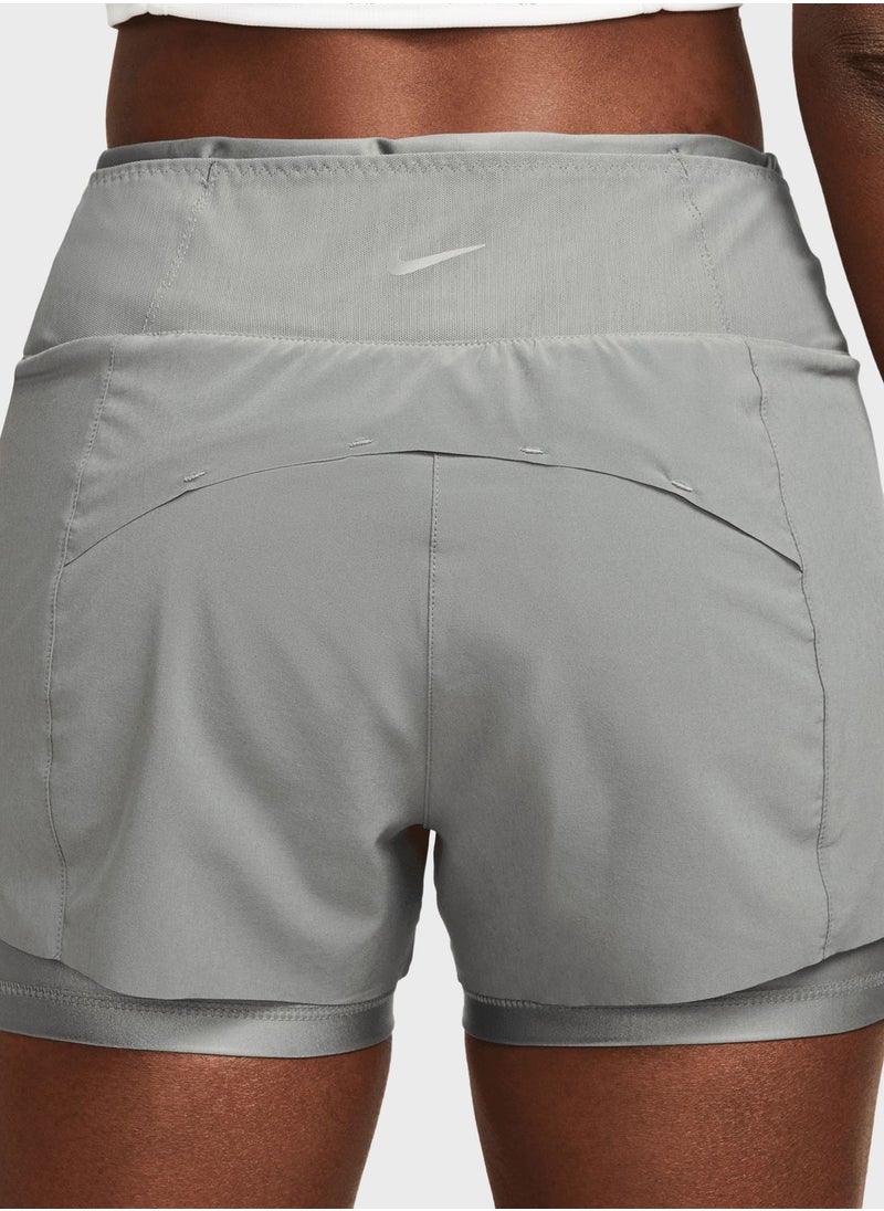Nike - Drifit Swift Mid Rise 2In1 3'' Shorts - Image 1