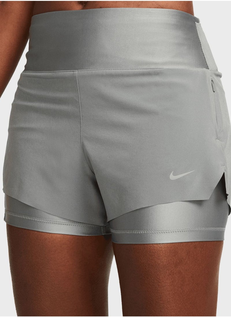 Nike - Drifit Swift Mid Rise 2In1 3'' Shorts - Image 1