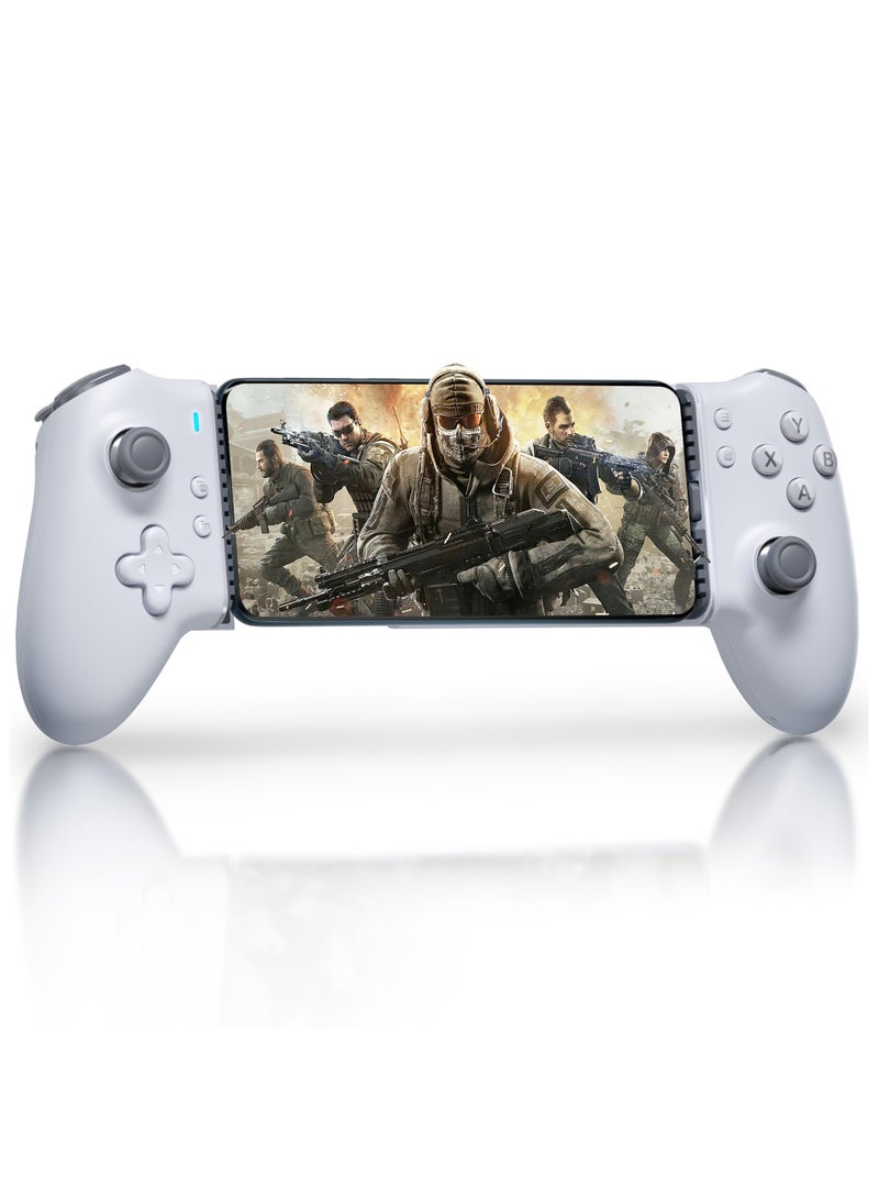 general Professional Gamepad EasySMX M15 Mobile Gaming Controller for Android/iPhone 15 Series Cloud Gaming XBOX/PS/Steam Link/Arcade/Google Play/Luna/ Game Pass with Hall Trigger/Joysticks 6-level Adjustable Vibration 2 Mappable Back Buttons Mechanical Buttons Ergonomics Grip Anti-Slip Texture 400mAh Battery Stretchable Dimension:102mm-176mm - Image 1