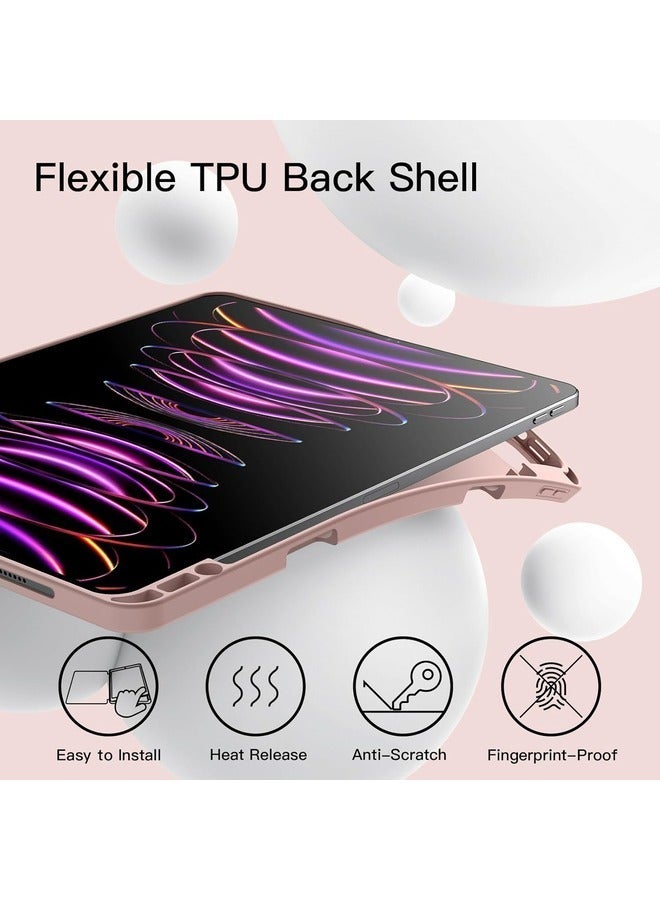 "2024 iPad Pro 13-Inch Smart Case with Pencil Holder – Pink, Touch ID Compatible & Auto Wake/Sleep" - Image 5