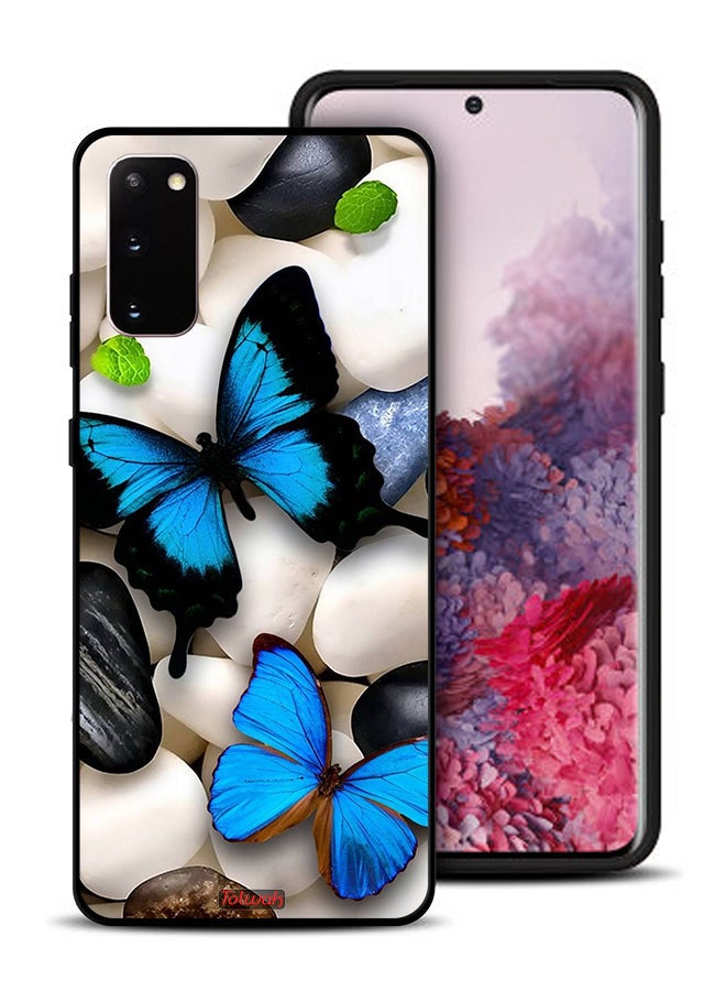 Tolwak Samsung Galaxy S20 Protective Case Cover Butterflies On Stones - Image 1
