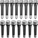 Haconba 20 Pack Microphone Toy Plastic Stage Fake Mic Costume Prop for Cosplay Stage Play Birthday Karaoke Party Favors Color Set 1 - Image 2