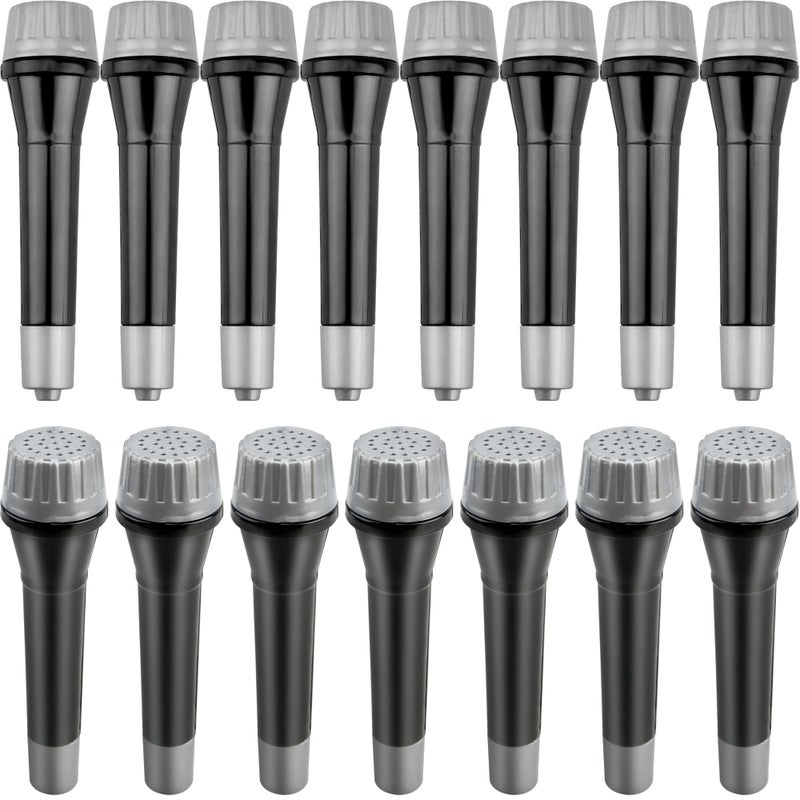 Haconba 20 Pack Microphone Toy Plastic Stage Fake Mic Costume Prop for Cosplay Stage Play Birthday Karaoke Party Favors Color Set 1 - Image 3