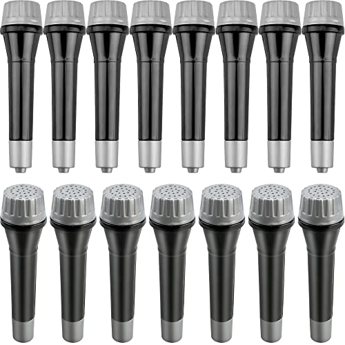 Haconba 20 Pack Microphone Toy Plastic Stage Fake Mic Costume Prop for Cosplay Stage Play Birthday Karaoke Party Favors Color Set 1 - Image 1