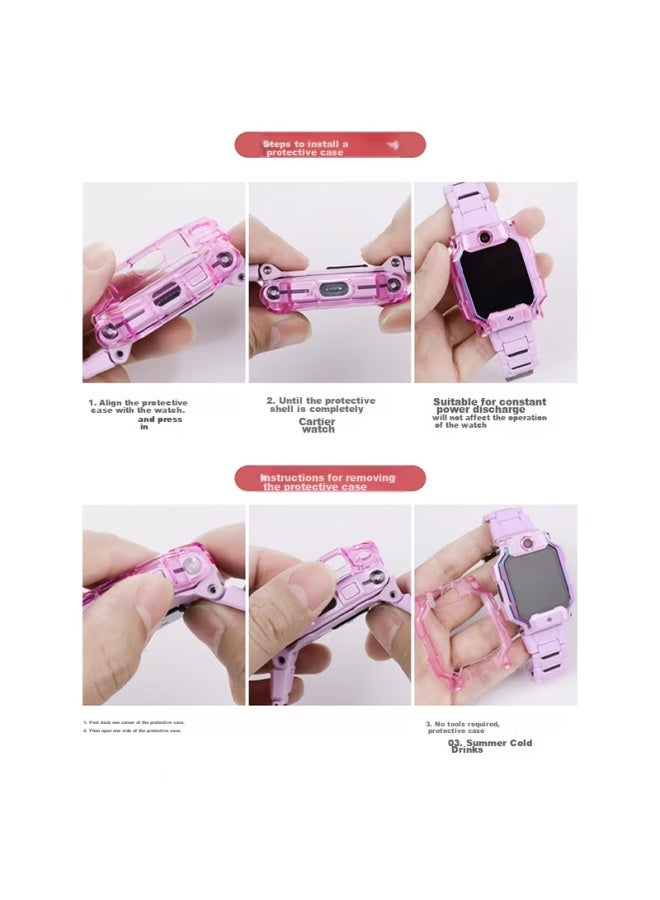 Shan Xiaotianc Z8a/z8 Youth Edition Watch Protective Case, Children's Electric Watch, Slim, Shockproof, Anti-collision Protective Cover, Protective Film, Z8 Children's Watch Full Coverage Outer Shell - Image 5