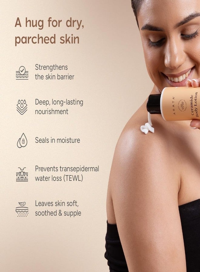 Arata Watermelon Body Wash & Ceramide Body Lotion Combo | Exfoliates, Smoothens & Deeply Hydrates | Reduces Bacne, Bumps & Dryness (300ml + 200ml) - Image 3