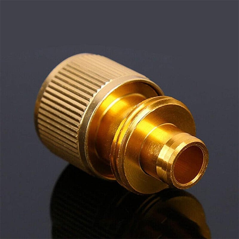 ELECDON Hose Connector, 4Pcs Brass 1/2 Inch Garden Hose Connector Garden Watering Water Tap Hose Adaptor Fitting - Image 5