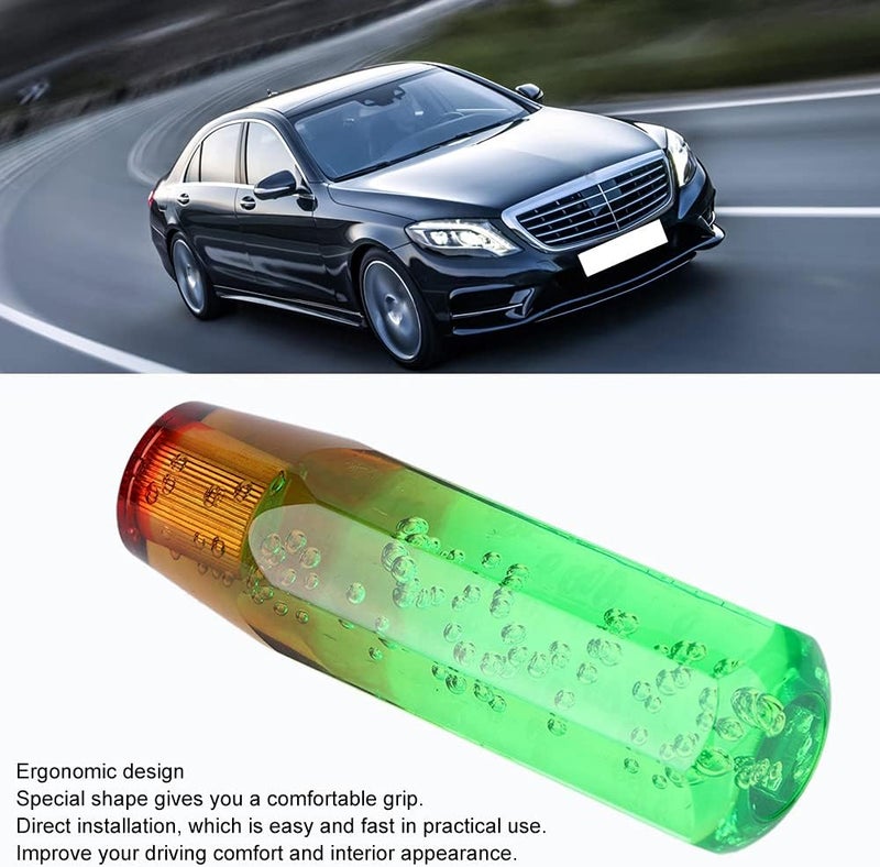 Universal Two Color Crystal Shift Knob, Manual Gear Stick Lever Head with Ergonomic Design, Includes 8mm and 10mm Threaded Adapters for Most Manual Vehicles (Green and Brown) - Image 4
