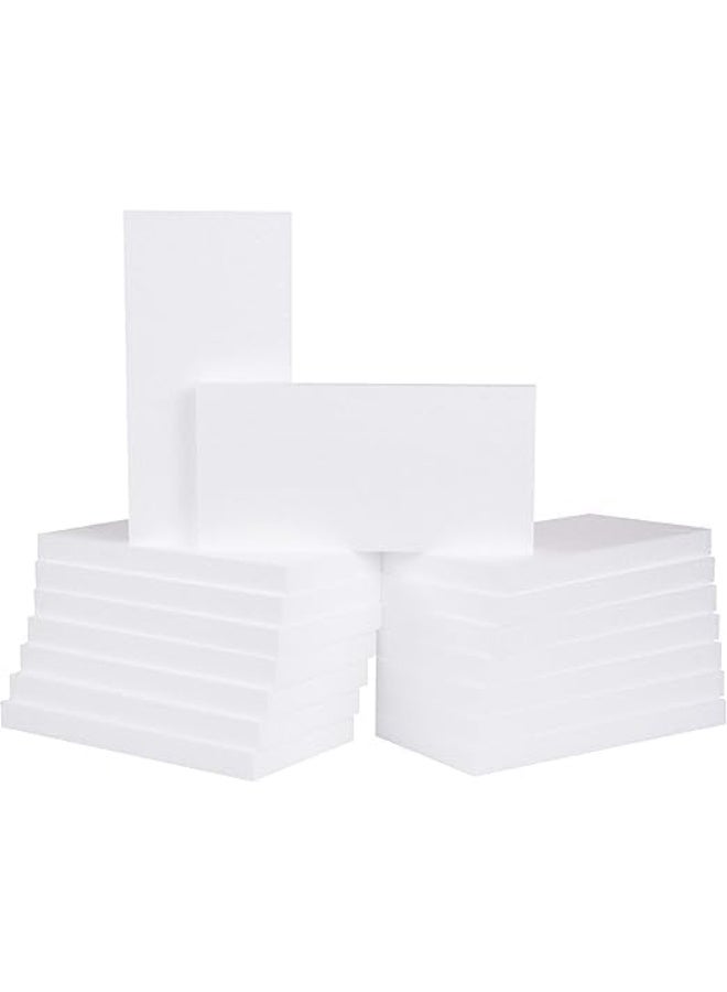 كرافت ماجيك مجموعة من 12 قطعة من كتل الفوم الصناعي 6×4×1 بوصة | مستطيلات بيضاء من البوليستيرين / الفوم للتماثيل الفنية، النمذجة، الأعمال اليدوية، ترتيب الزهور والمشاريع المدرسية - Image 1