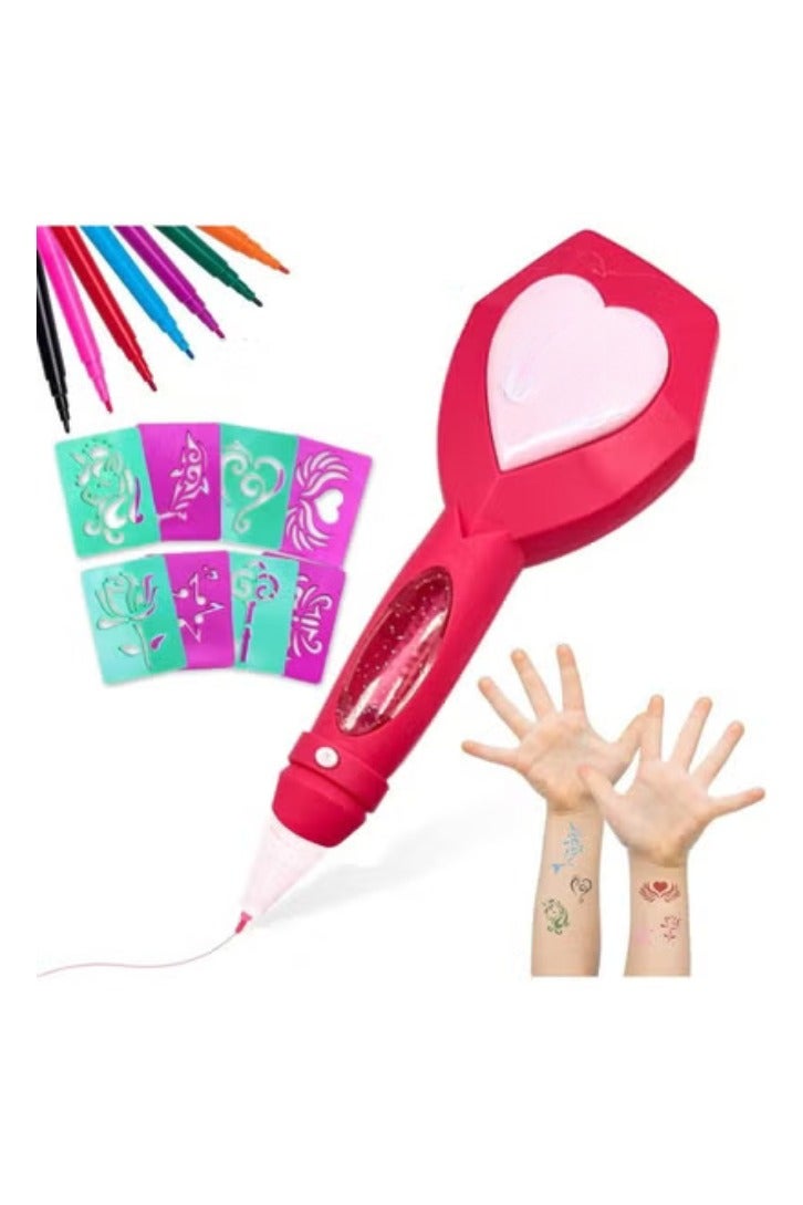 حديقة الألعاب مجموعة وشم مؤقت للأطفال - مجموعة أقلام رسم وفنون إبداعية للبنات والأولاد من سن 6 إلى 12 عامًا - مجموعة هدايا وهدايا للحفلات - Image 1