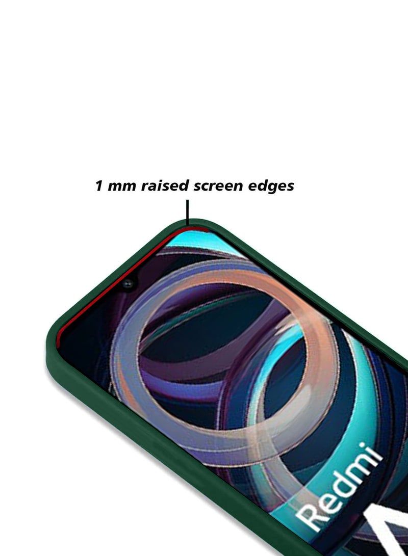 Soft Liquid Silicone Case Cover For Xiaomi Redmi A3 4G 2024 Dark Green