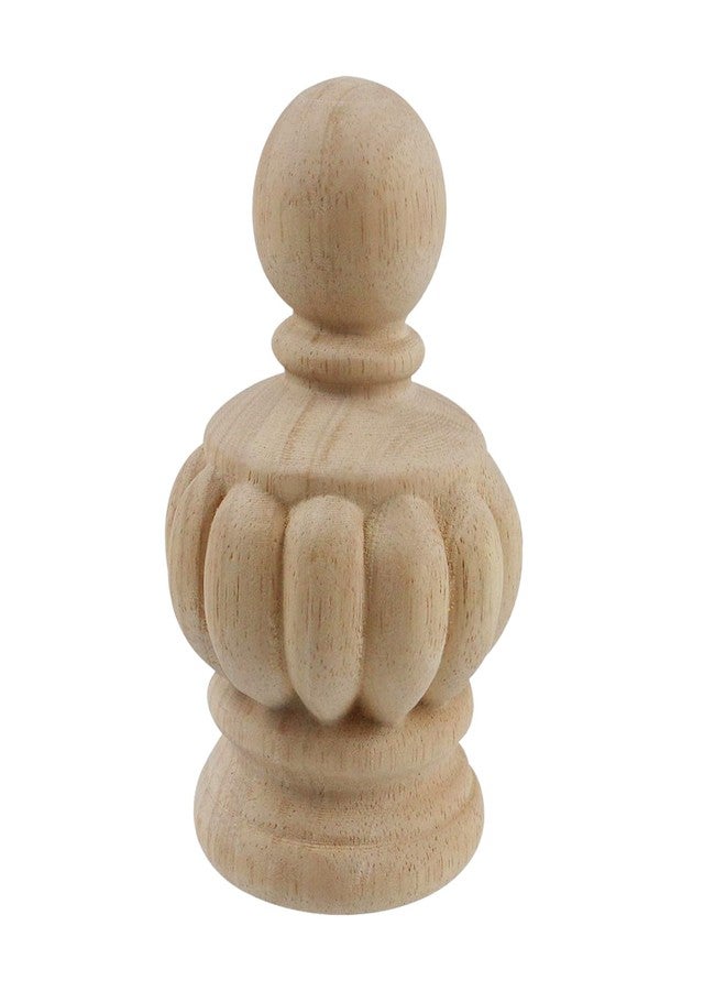Chinflly Decorative Wood Finials,4.9" Tall x 2.95" Wide for Bed Post Finials Curtain Rod Staircases DIY Crafts Unfinished Wooden Finials for Indoor Use Home Deoration,Type-1 - Image 1