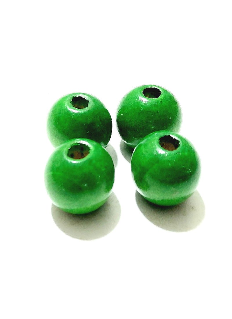 GOELX Goelx Wooden Round Beads for Jewellery Making, Beading & Art Craft Work - Pack of 100, Size : 14mm X 14mm X 14mm  - Image 1