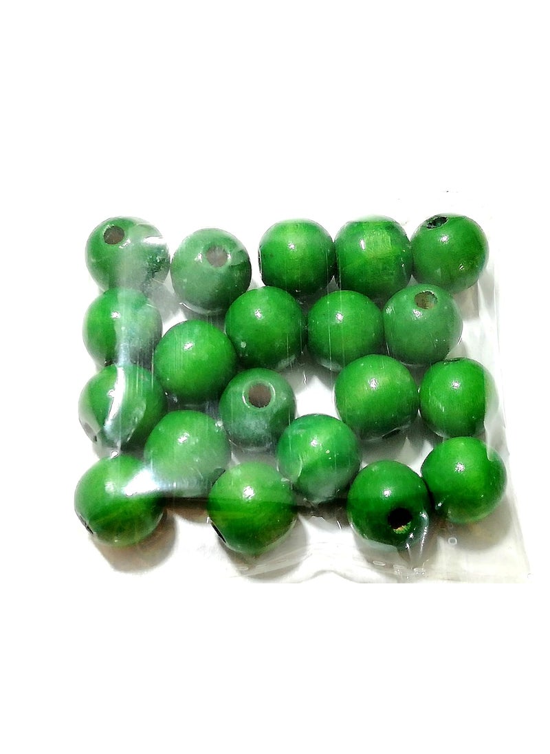 GOELX Goelx Wooden Round Beads for Jewellery Making, Beading & Art Craft Work - Pack of 100, Size : 14mm X 14mm X 14mm  - Image 2