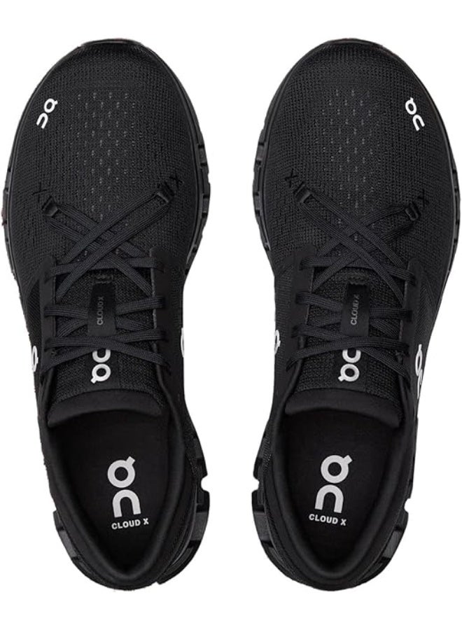 ON Running Men's Cloud X 4 Sneakers | Black - Image 3