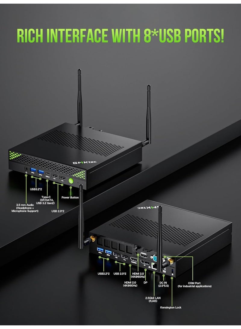 GMKtec NucBox K10 Mini PC – Intel Core i9‑13900HK (14C/20T, Turbo 5.4GHz), 32 GB DDR5, 1 TB SSD, Windows 11 Pro, Dual 2.5G LAN, WiFi 6, USB‑C, 8 × USB Ports, Ultra‑Compact Workstation K10 32GB+1TB - Image 2