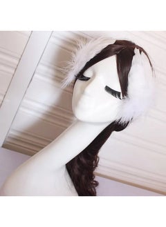 Fodattm 2Pcs Girls Heart-Shaped Feather Hair Clip Headpiece Party Hairpins Hair Barrettes Hair Accessory Bridal Wedding Feather Fascinator (White)  - Image 4