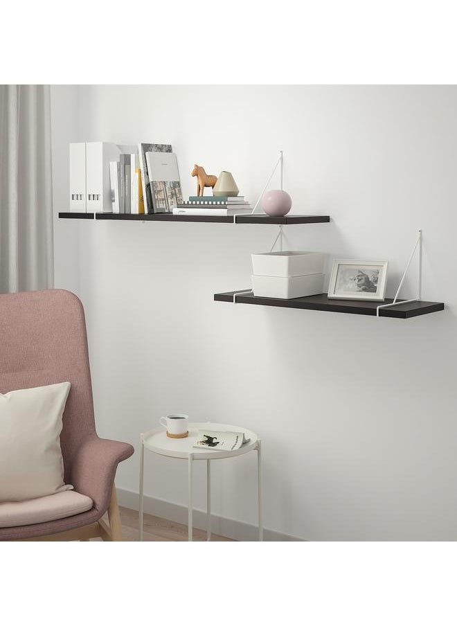 Zaboon - Shelf, Brown-Black, 120X20 Cm - Image 1