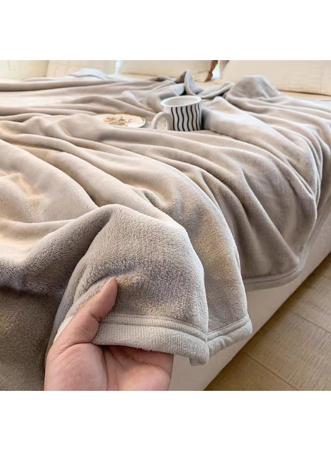 بطانية دافئة سميكة من الفانيلا 100٪ بوليستر (150x200 سم) - تصميم مزدوج الجوانب مضاد للكهرباء الساكنة للأريكة والقيلولة والسيارة والفراش - Image 3