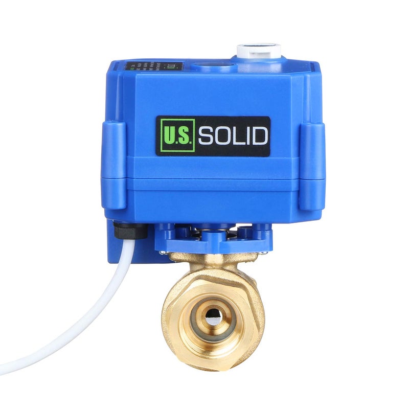 U.S. Solid US Solid Motorized Ball Valve 12 Brass Ball Valve with Manual Function Full Port 924V ACDC and 2 Wire Auto Return Setup - Image 2