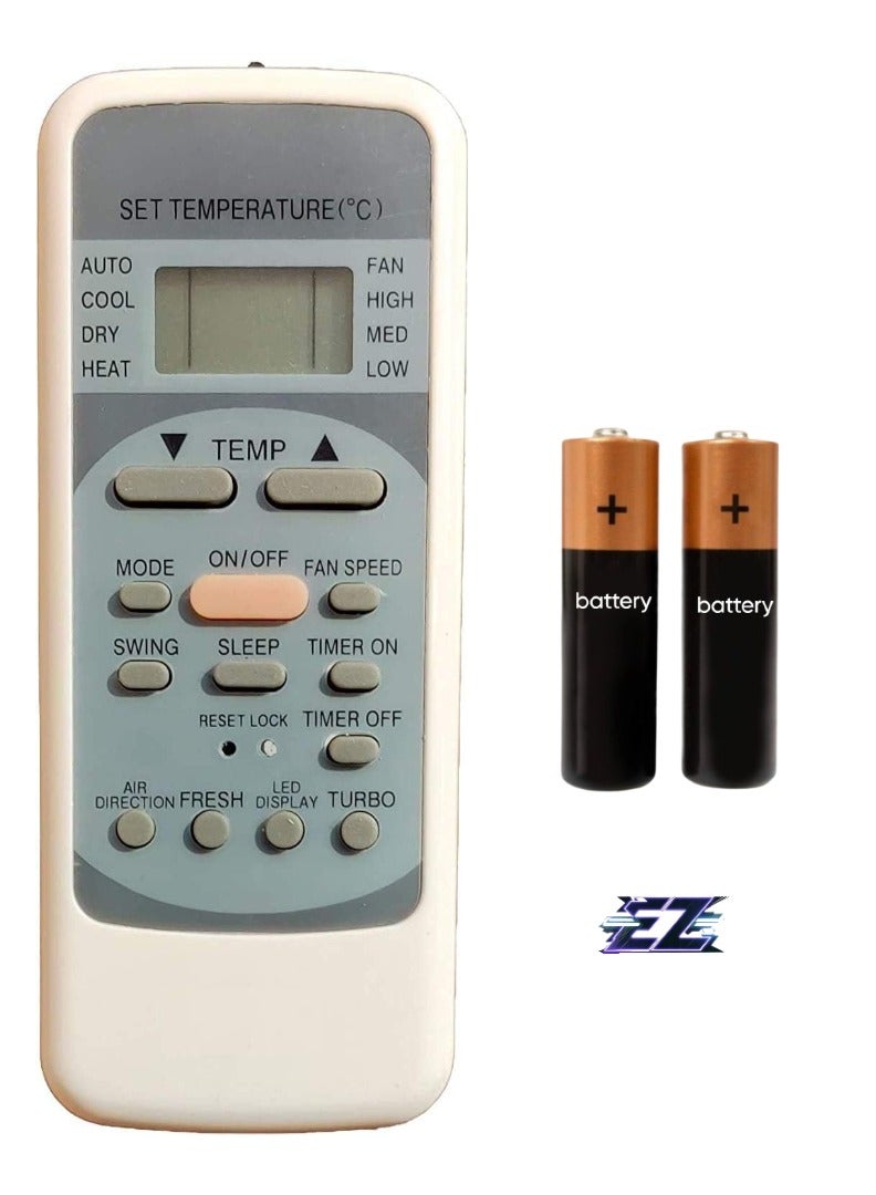ELTRAZONE جهاز تحكم عن بعد لمكيف الهواء متوافق مع مكيفات فولطاس/بلو ستار سبليت/نافذة (AC-12) - البطارية مشمولة - Image 1