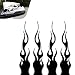 Ferianl 59 Flame Reflective Sticker SelfAdhesive Waterproof Vinyl Decal Flame Fire Retro Sticker for Golf Cart OffRoad Vehicles Motorcycles Bike Skateboard Laptop DIY Decoration Black - Image 2