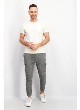 90 Degree By Reflex Men Regular Fit Heather Cargo Jogger Pants, Charcoal  - Image 3