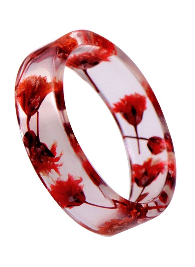 NIBEMINENT Resin Dried Flower Finger Band Ring - Image 1