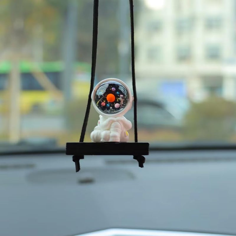 YOURKARTS.COM Cartoon Hanging Ornament for Car – Rearview Mirror Pendant Swing Toy | Cute Dashboard Decoration for Car, Home, Office or Garden | Fun Decorative Gift Item (Haning Astronaut B) - Image 5