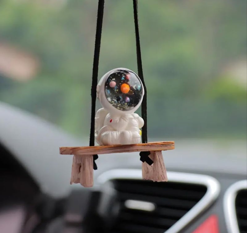 YOURKARTS.COM Cartoon Hanging Ornament for Car – Rearview Mirror Pendant Swing Toy | Cute Dashboard Decoration for Car, Home, Office or Garden | Fun Decorative Gift Item (Haning Astronaut B) - Image 3