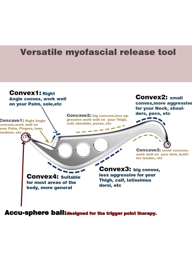 Stainless Steel Muscle Scraper Massage Tool gua sha iastm for deep Tissue Scraping for myofascial Release - Image 2