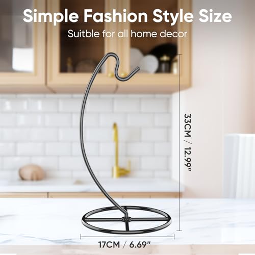 Beesini 2 Pack Banana Holder, Banana Tree Stand Metal, Banana Stand Holder, Holds Up to 15LB Banana or Grape, Banana Rack for Kitchen Counter, Black - Image 3