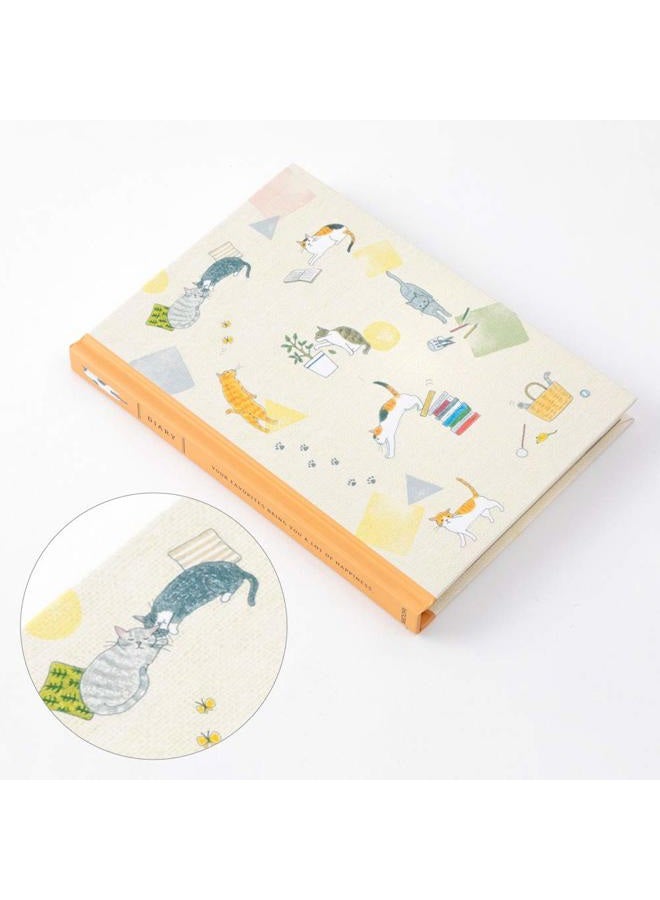 Midori Designphil Midori Diary cat Pattern 1 Page 2 Days 1 Year Diary - Image 5