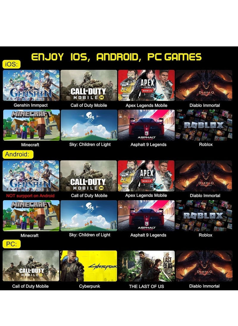 KASTWAVE - Mobile Gaming Controller for iOS, for Android, for iPad, Tablet, PC, Phone Wireless Controller for iPhone 14 13, for galaxy S22 21, Android Phones, for COD Mobile, for Genshin Impact, for Cloud Gaming - Image 1