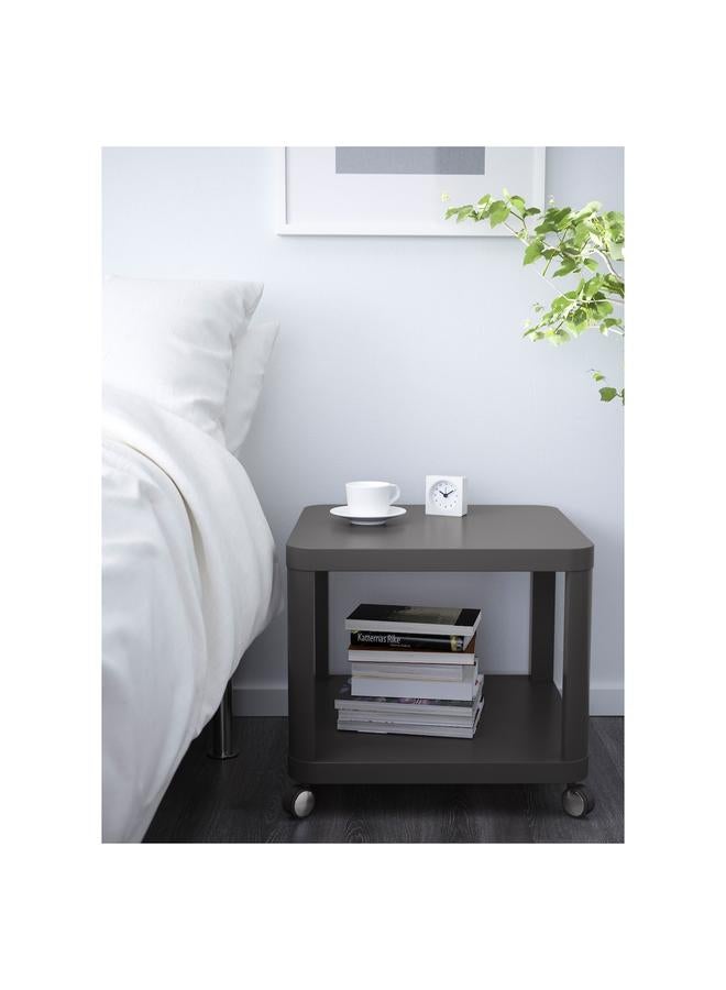 Zaboon Side table on castors, grey, 50x50 cm - Image 4
