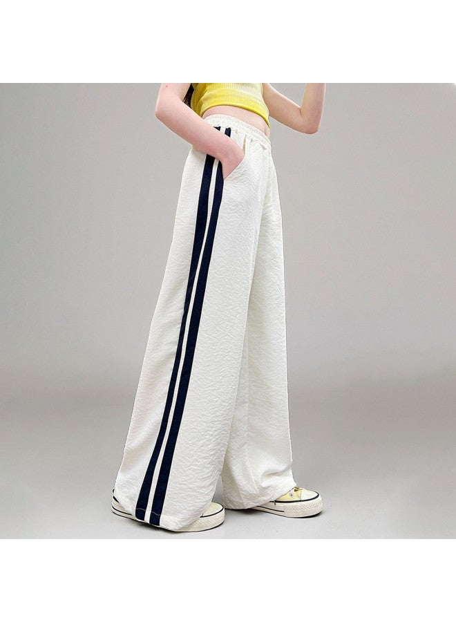 Bumblebee Girls' Summer Pants Thin Casual Trousers 2025 New Collection Large Kids Fashion Wide Leg Pants Loose Sportswear - Image 5