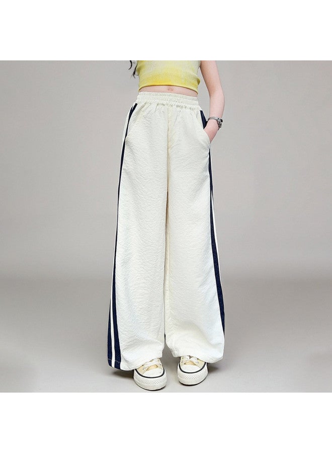 Bumblebee Girls' Summer Pants Thin Casual Trousers 2025 New Collection Large Kids Fashion Wide Leg Pants Loose Sportswear - Image 4