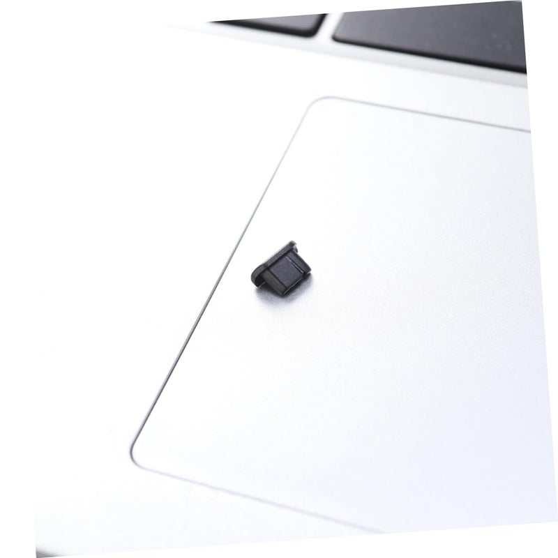 10 Pcs Black Phone Charging Port Dust Plug Protector Sand Sweat Proof Stylish Design - Image 4