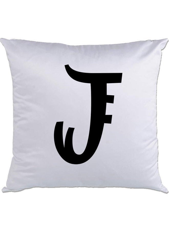 AMC DESIGN AMC DESIGN J Printed Cushion White/Black 40x40cm 