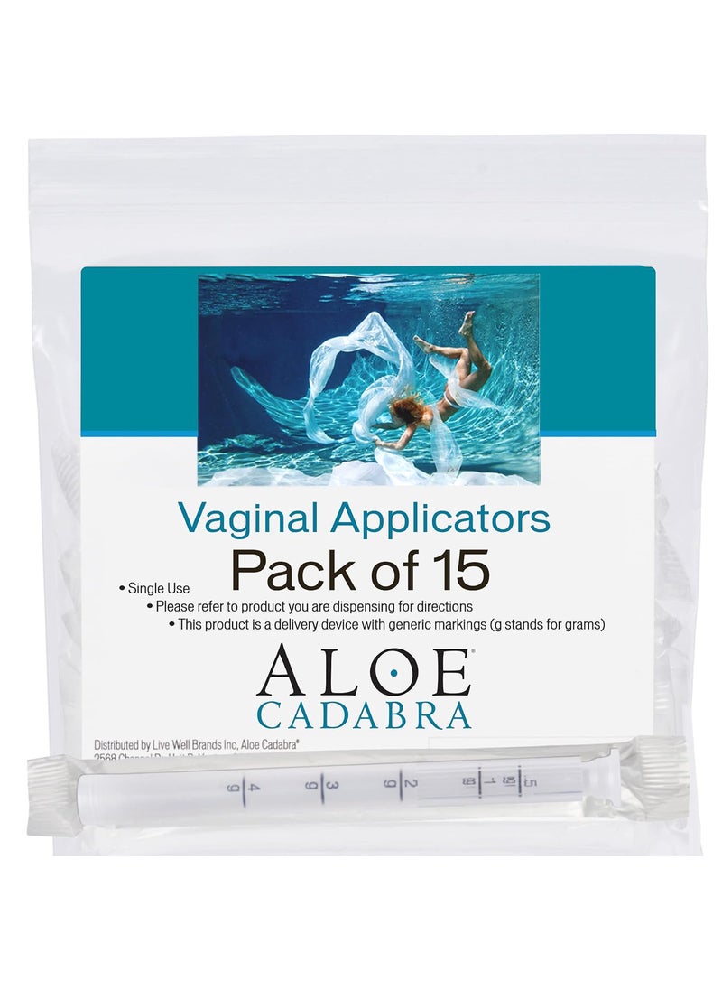 Aloe Cadabra Aloe Cadabra Disposable Vaginal Applicators, Pack of 15 