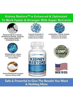 Healthy Kidney Kidney Restore Kidney Cleanse and Kidney Health Supplement to Support Normal Kidney Function, Vitamins for Kidney Health 60 caps  - Image 5