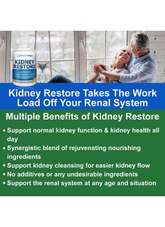 Healthy Kidney Kidney Restore Kidney Cleanse and Kidney Health Supplement to Support Normal Kidney Function, Vitamins for Kidney Health 60 caps  - Image 4