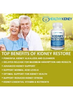 Healthy Kidney Kidney Restore Kidney Cleanse and Kidney Health Supplement to Support Normal Kidney Function, Vitamins for Kidney Health 60 caps  - Image 3